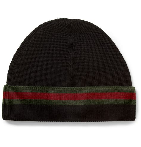 mens black gucci beanie|vintage gucci beanie.